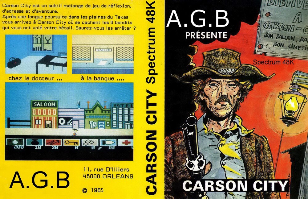 Jaquette d'origine de Carson City (A.G.B., 1985)